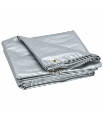 Prelata cu inele 2 x 3 m, 150 g/mp, argintie